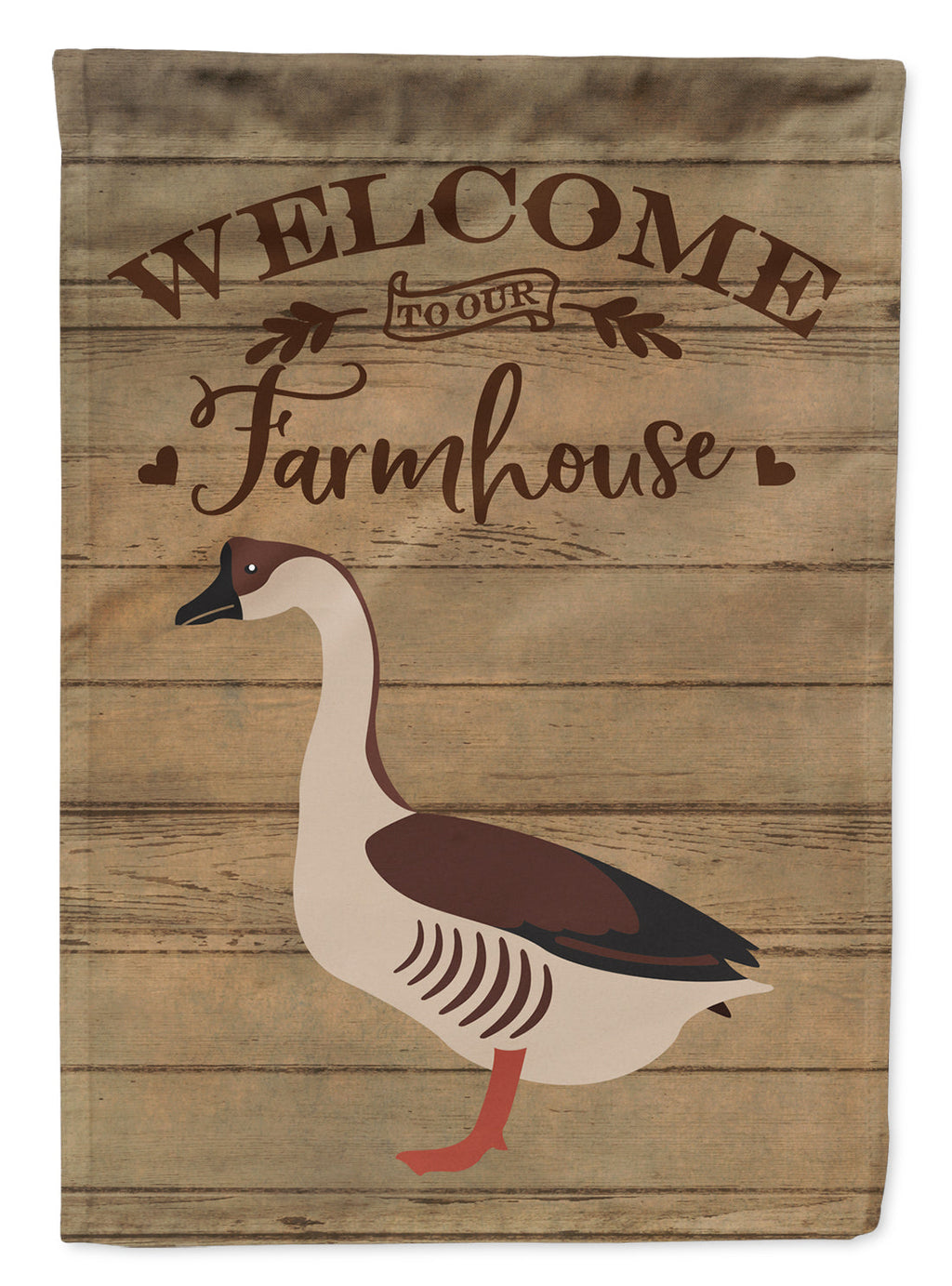 Chinese Goose Welcome House Flag 28x40 Porch Sleeve Pole Decorative Outside Yard Banner Artwork Wall Hanging, Polyester