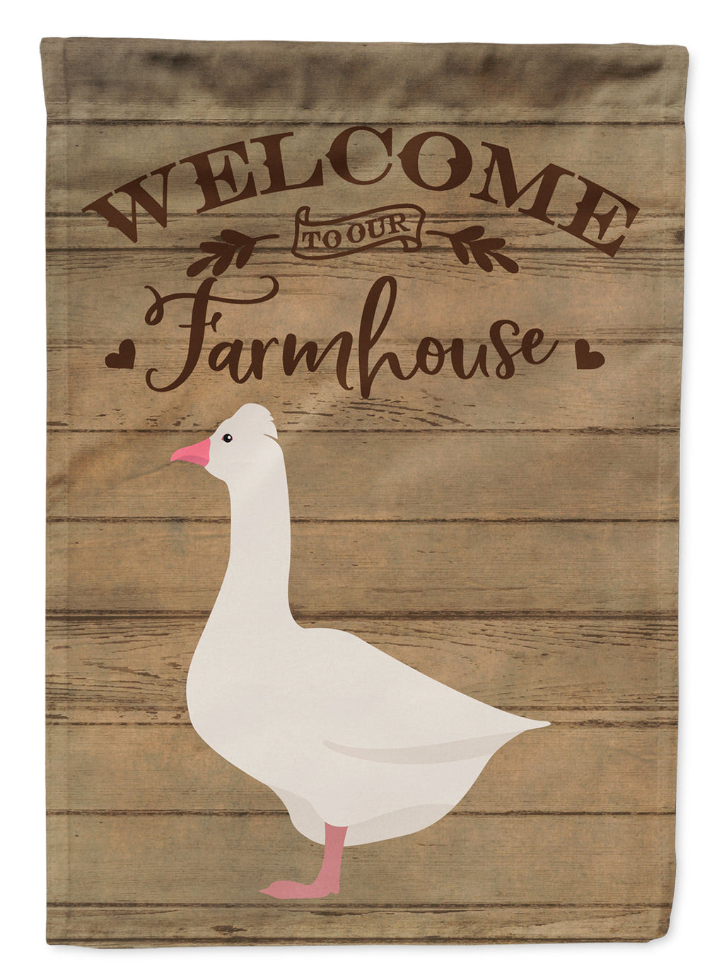 Roman Goose Welcome House Flag 28x40 Porch Sleeve Pole Decorative Outside Yard Banner Artwork Wall Hanging, Polyester