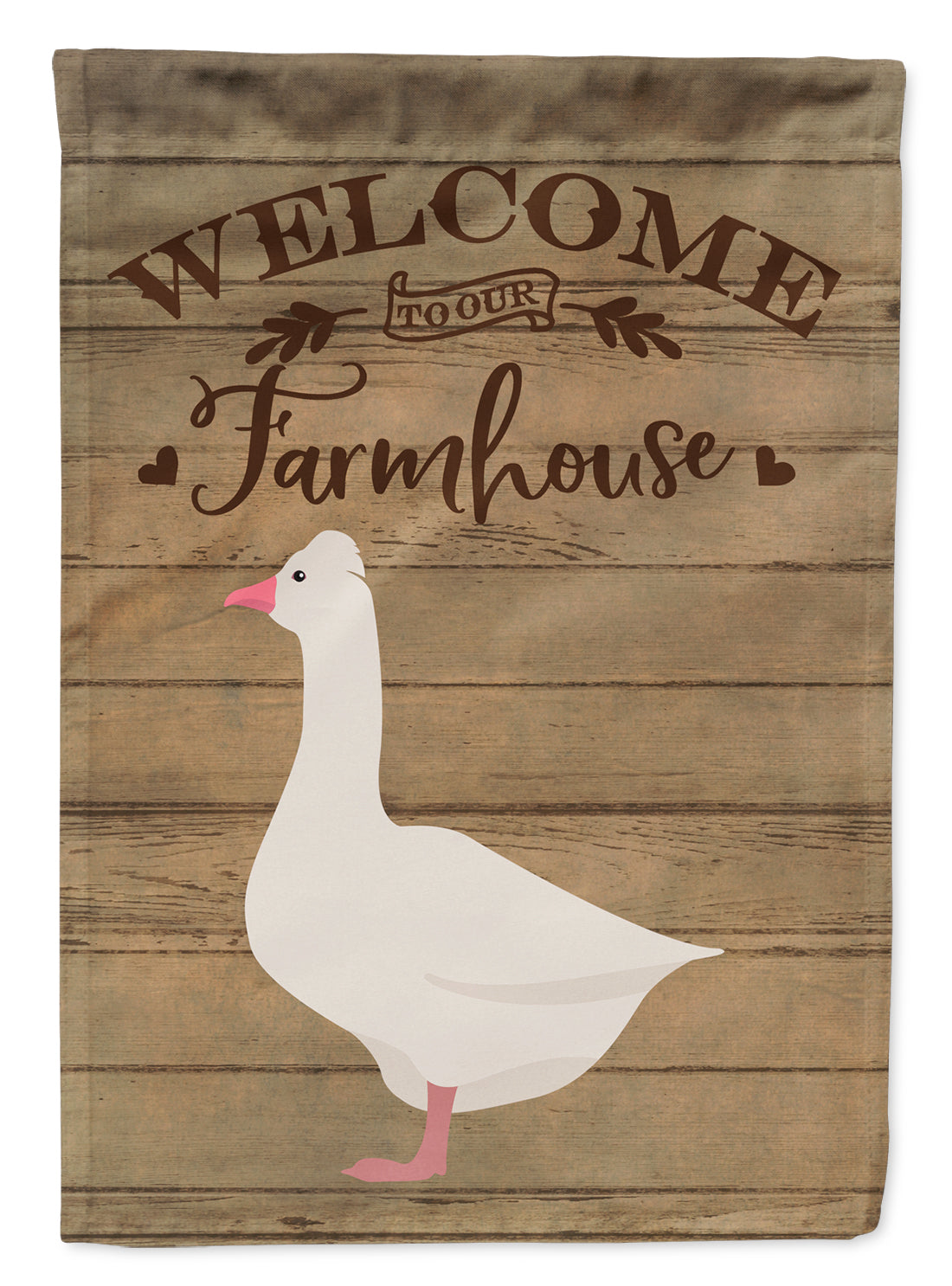 Roman Goose Welcome House Flag 28x40 Porch Sleeve Pole Decorative Outside Yard Banner Artwork Wall Hanging, Polyester