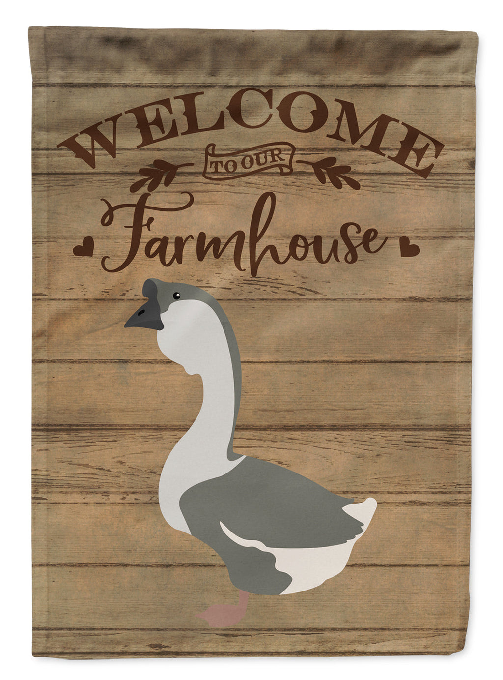 African Goose Welcome House Flag 28x40 Porch Sleeve Pole Decorative Outside Yard Banner Artwork Wall Hanging, Polyester