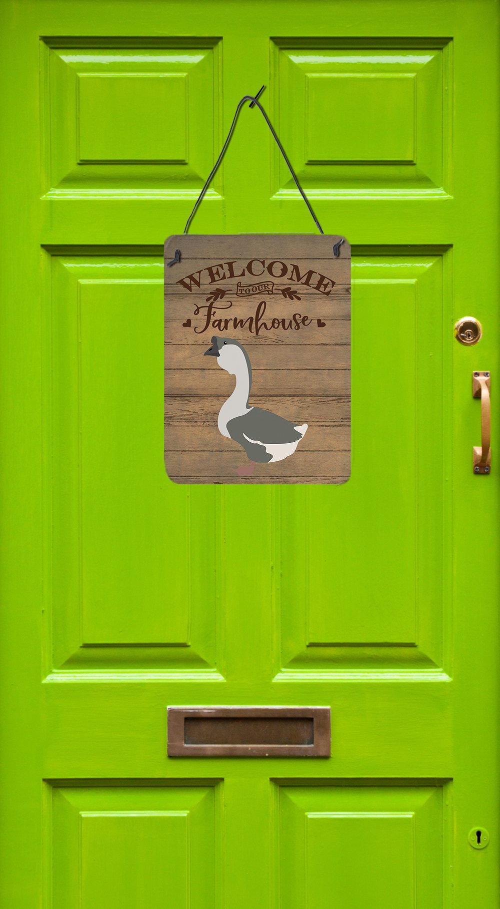 African Goose Welcome Wall or Door Hanging Prints Aluminum Metal Sign Kitchen Wall Bar Bathroom Plaque Home Decor Front Door Plaque, 12x16, Multicolor