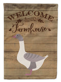 Buff Grey Back Goose Welcome House Flag 28x40 Porch Sleeve Pole Decorative Outside Yard Banner Artwork Wall Hanging, Polyester