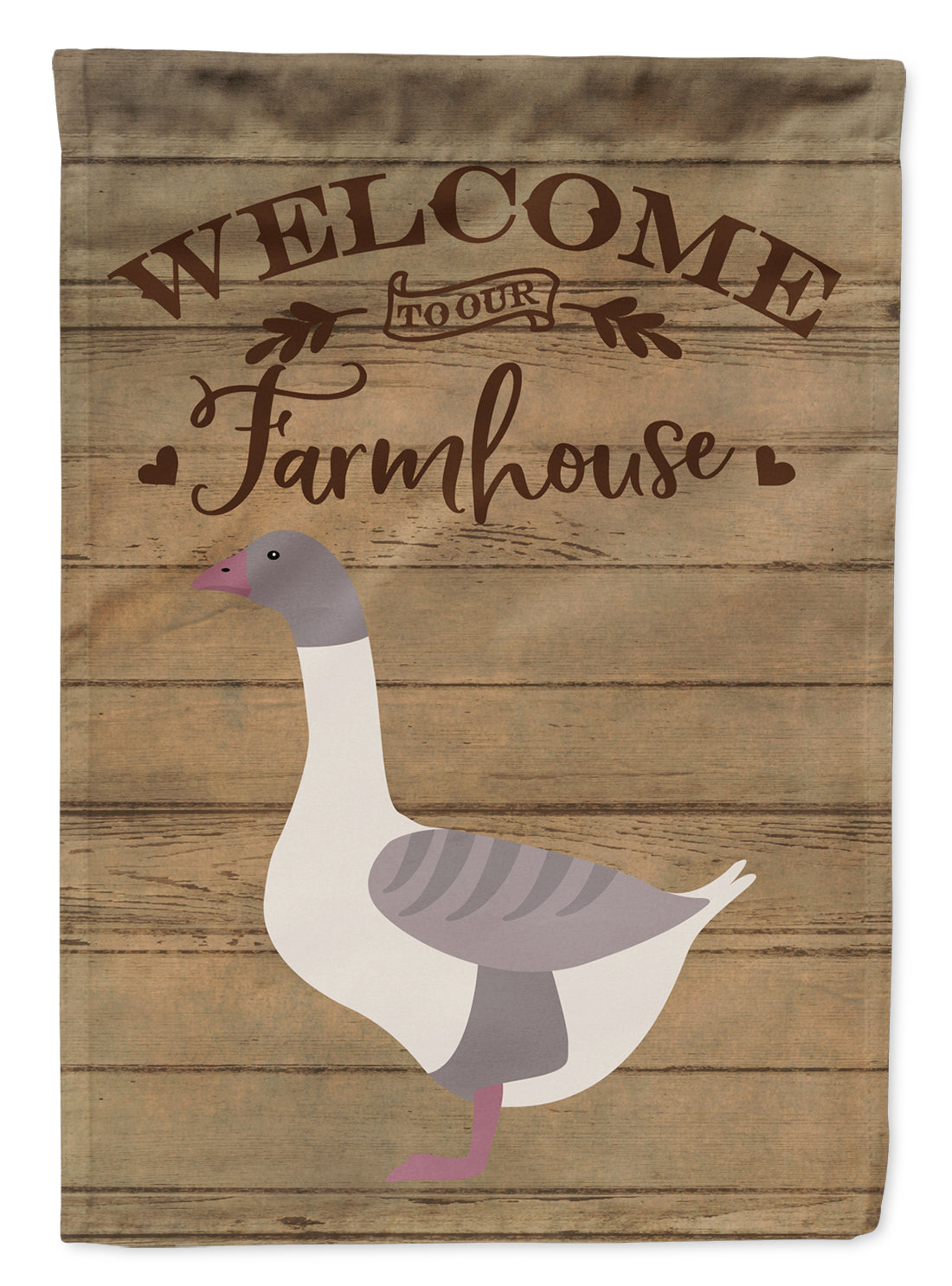 Buff Grey Back Goose Welcome House Flag 28x40 Porch Sleeve Pole Decorative Outside Yard Banner Artwork Wall Hanging, Polyester