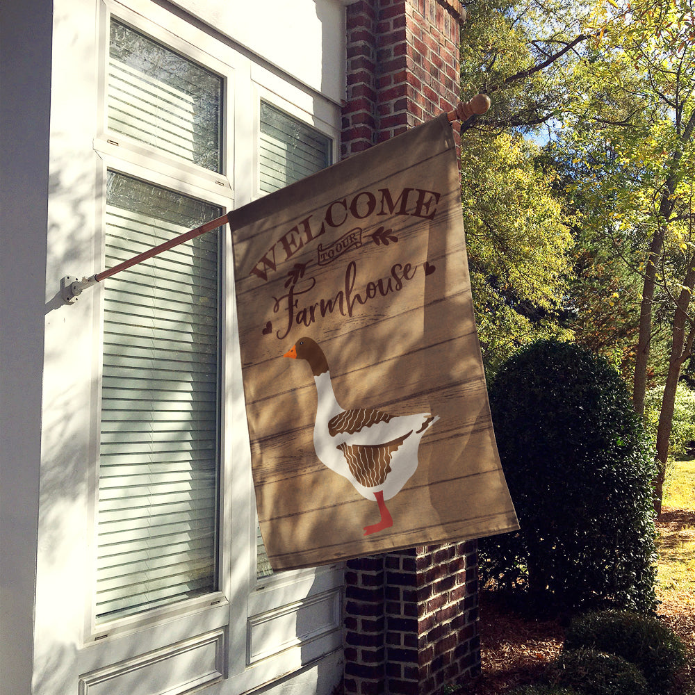 Pomeranian Rogener Goose Welcome House Flag 28x40 Porch Sleeve Pole Decorative Outside Yard Banner Artwork Wall Hanging, Polyester