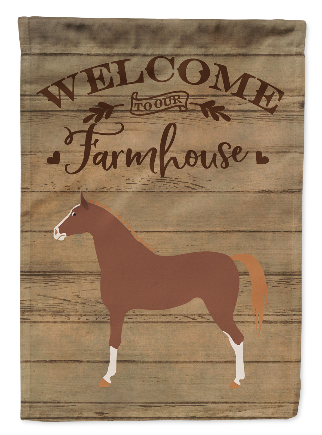 Hannoverian Horse Welcome House Flag 28x40 Porch Sleeve Pole Decorative Outside Yard Banner Artwork Wall Hanging, Polyester