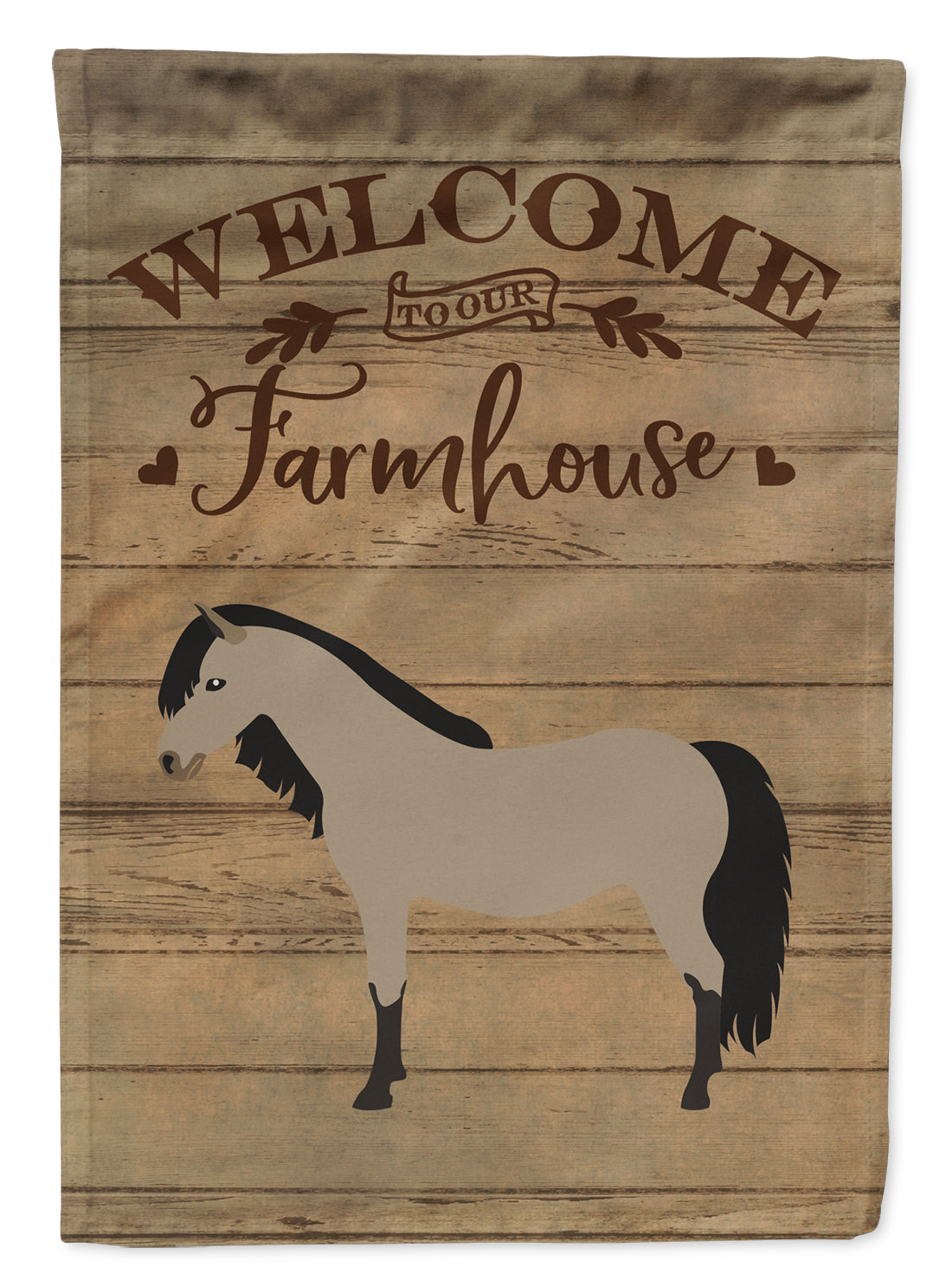 Welsh Pony Horse Welcome House Flag 28x40 Porch Sleeve Pole Decorative Outside Yard Banner Artwork Wall Hanging, Polyester