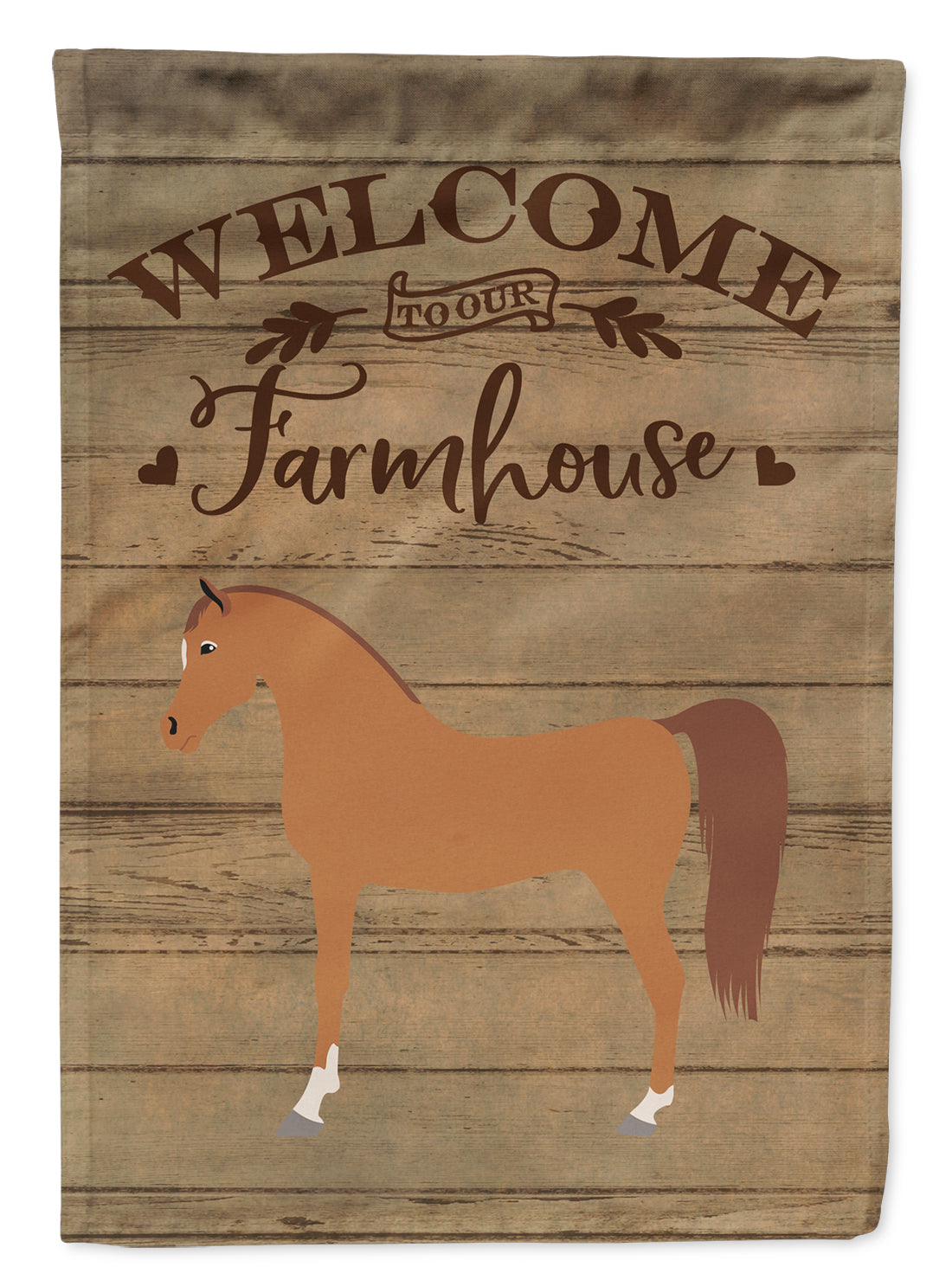 Arabian Horse Welcome House Flag 28x40 Porch Sleeve Pole Decorative Outside Yard Banner Artwork Wall Hanging, Polyester