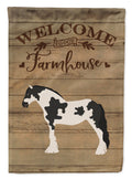 Cyldesdale Horse Welcome House Flag 28x40 Porch Sleeve Pole Decorative Outside Yard Banner Artwork Wall Hanging, Polyester