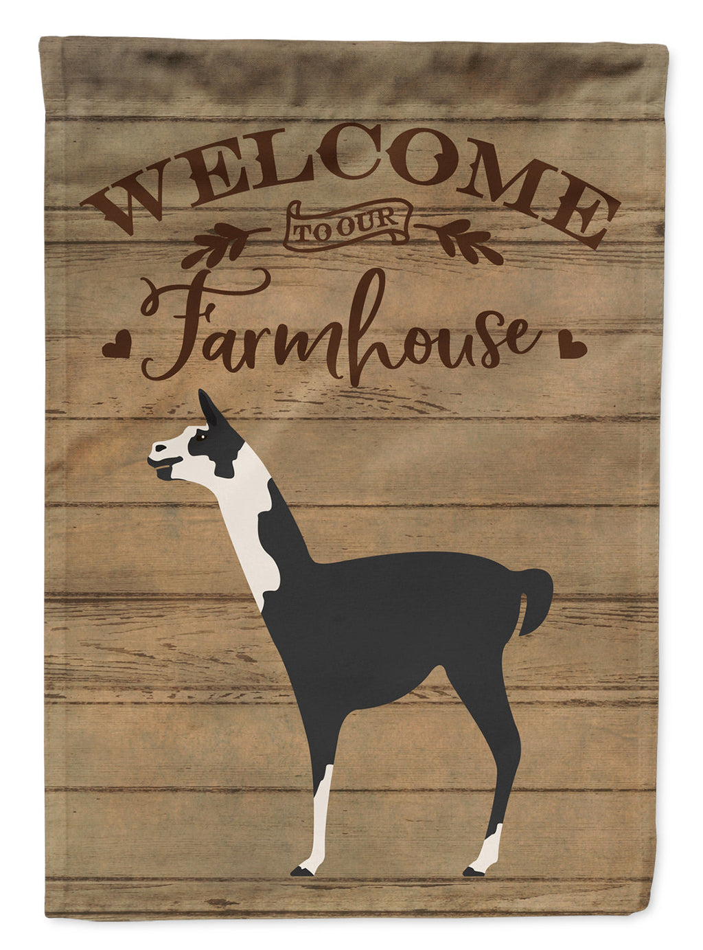 Llama Q' Ara Welcome House Flag 28x40 Porch Sleeve Pole Decorative Outside Yard Banner Artwork Wall Hanging, Polyester