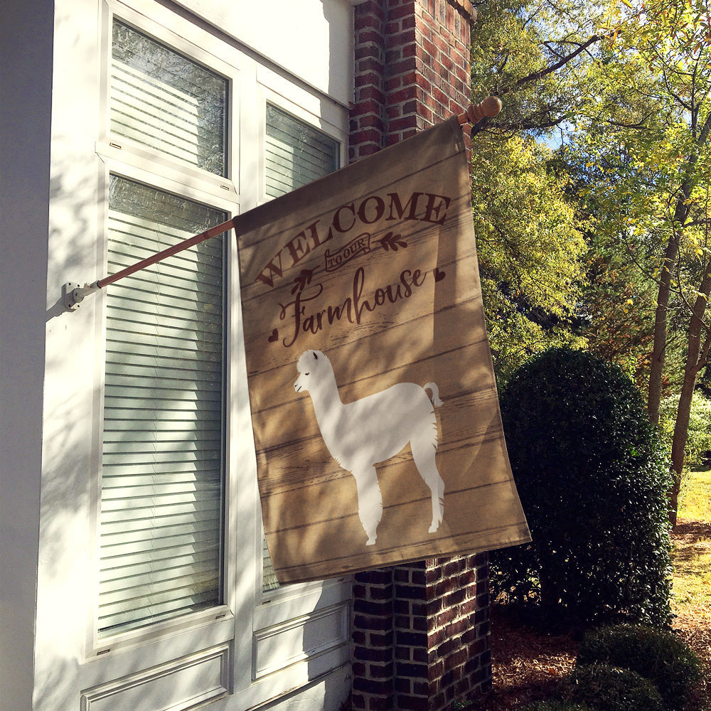 Alpaca Welcome House Flag 28x40 Porch Sleeve Pole Decorative Outside Yard Banner Artwork Wall Hanging, Polyester