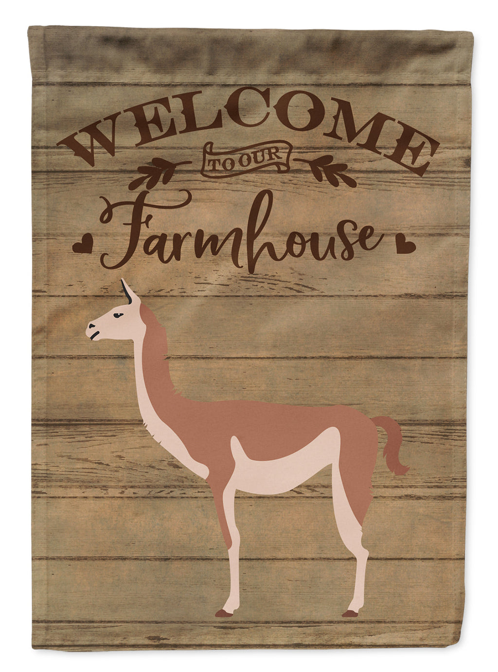 Guanaco Welcome House Flag 28x40 Porch Sleeve Pole Decorative Outside Yard Banner Artwork Wall Hanging, Polyester