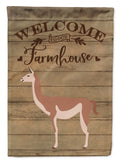 Guanaco Welcome House Flag 28x40 Porch Sleeve Pole Decorative Outside Yard Banner Artwork Wall Hanging, Polyester