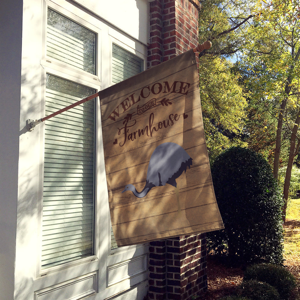 Rhea Welcome House Flag 28x40 Porch Sleeve Pole Decorative Outside Yard Banner Artwork Wall Hanging, Polyester