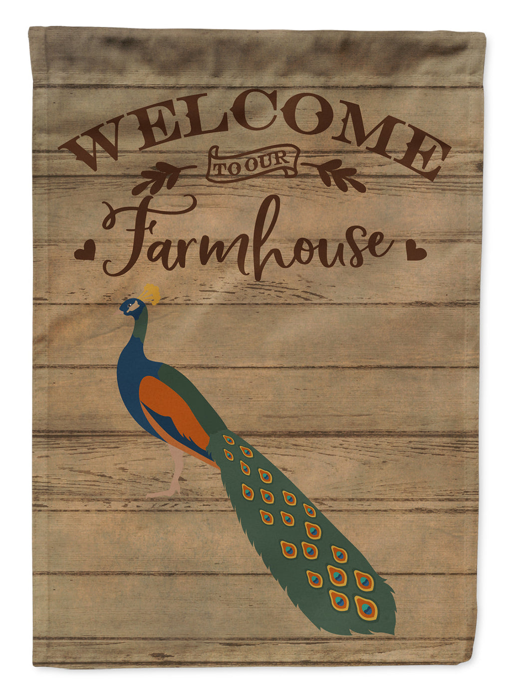 Indian Peacock Peafowl Welcome House Flag 28x40 Porch Sleeve Pole Decorative Outside Yard Banner Artwork Wall Hanging, Polyester
