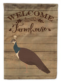 Indian Peahen Peafowl Welcome House Flag 28x40 Porch Sleeve Pole Decorative Outside Yard Banner Artwork Wall Hanging, Polyester