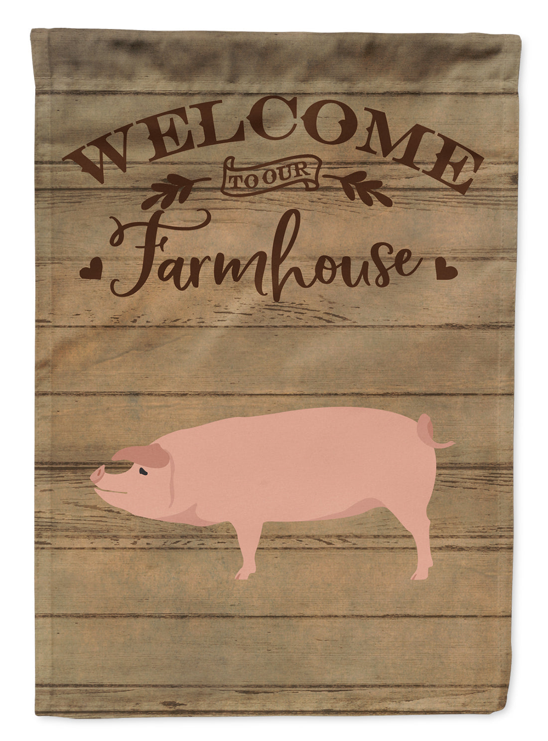 American Landrace Pig Welcome House Flag 28x40 Porch Sleeve Pole Decorative Outside Yard Banner Artwork Wall Hanging, Polyester