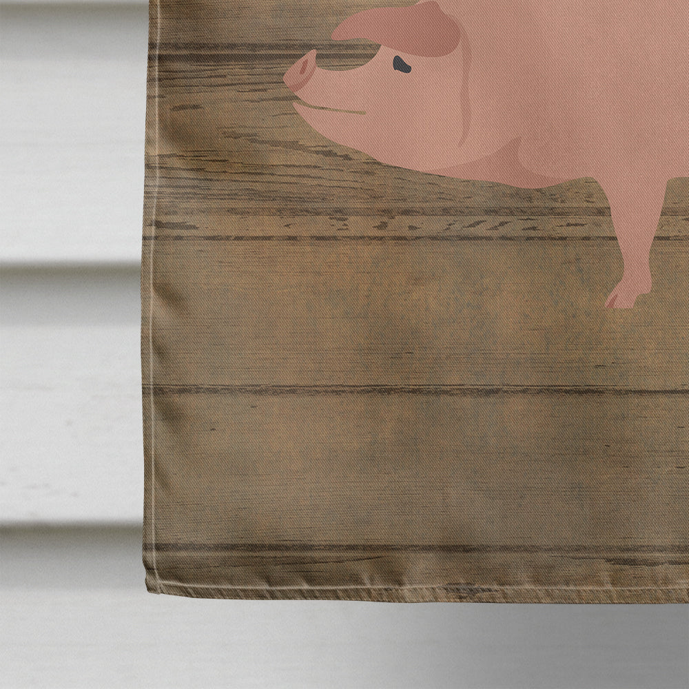 American Landrace Pig Welcome House Flag 28x40 Porch Sleeve Pole Decorative Outside Yard Banner Artwork Wall Hanging, Polyester