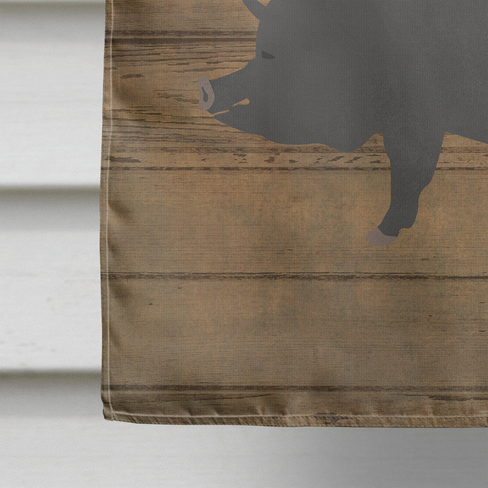 Berkshire Pig Welcome House Flag 28x40 Porch Sleeve Pole Decorative Outside Yard Banner Artwork Wall Hanging, Polyester