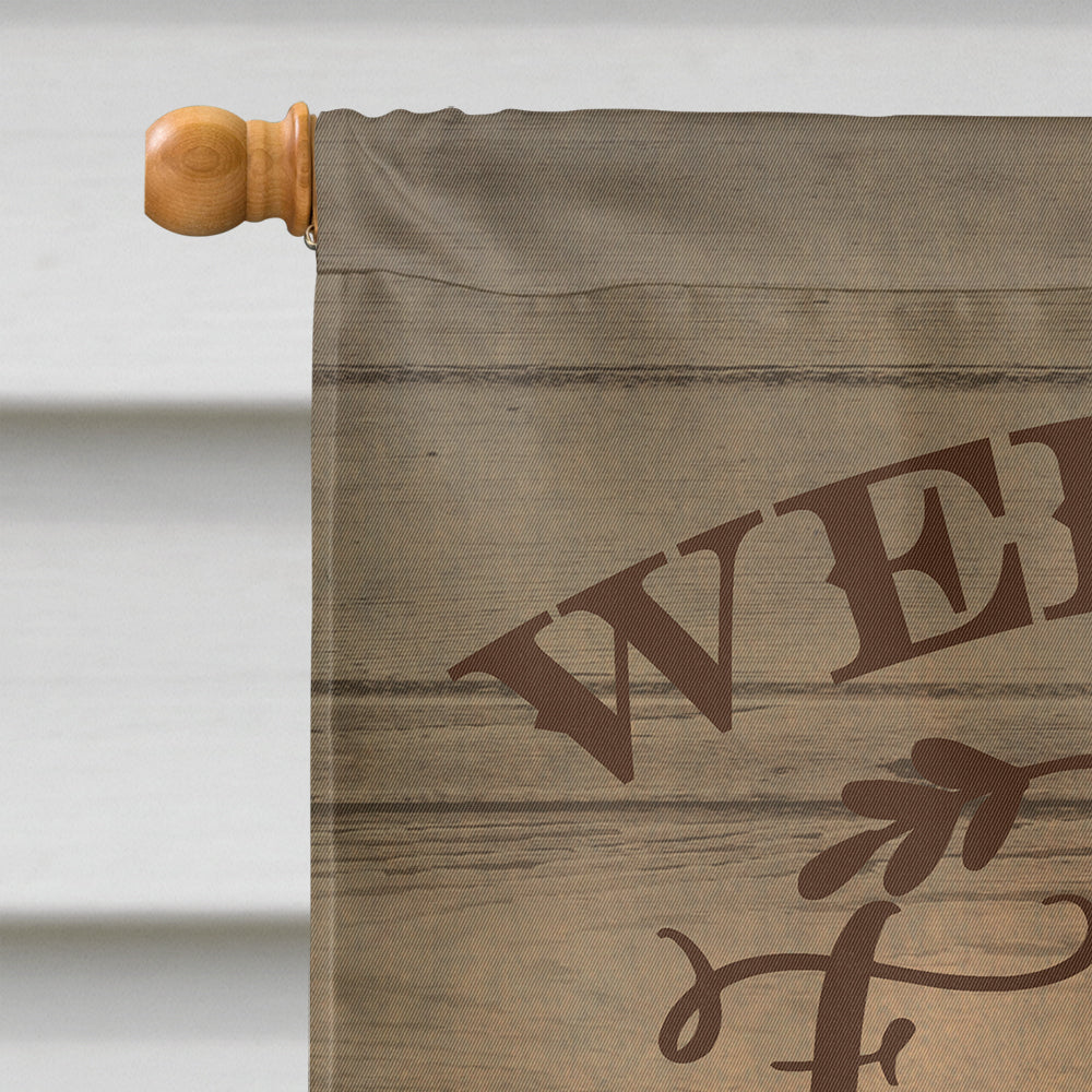 Hungarian Mangalica Pig Welcome House Flag 28x40 Porch Sleeve Pole Decorative Outside Yard Banner Artwork Wall Hanging, Polyester