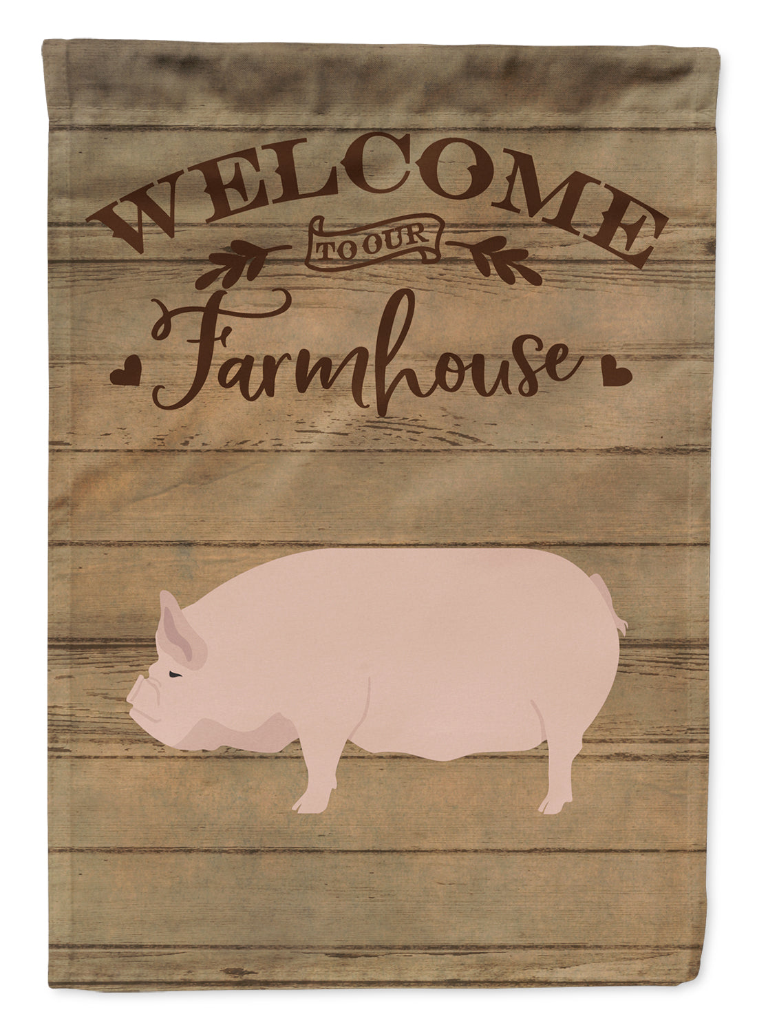 Welsh Pig Welcome House Flag 28x40 Porch Sleeve Pole Decorative Outside Yard Banner Artwork Wall Hanging, Polyester