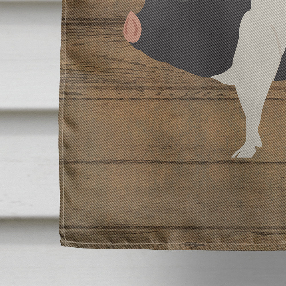 Hampshire Pig Welcome House Flag 28x40 Porch Sleeve Pole Decorative Outside Yard Banner Artwork Wall Hanging, Polyester