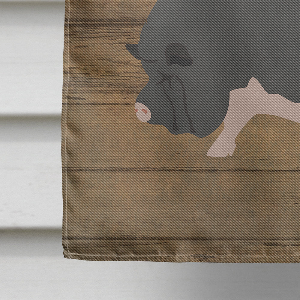 Vietnamese Pot-Bellied Pig Welcome House Flag 28x40 Porch Sleeve Pole Decorative Outside Yard Banner Artwork Wall Hanging, Polyester