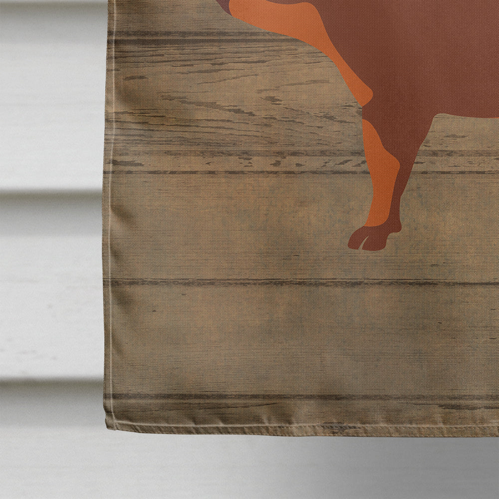 Duroc Pig Welcome House Flag 28x40 Porch Sleeve Pole Decorative Outside Yard Banner Artwork Wall Hanging, Polyester
