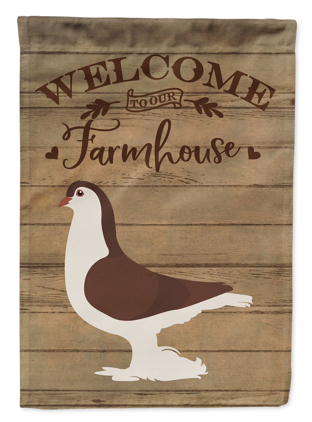 Large Pigeon Welcome House Flag 28x40 Porch Sleeve Pole Decorative Outside Yard Banner Artwork Wall Hanging, Polyester