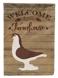 Large Pigeon Welcome House Flag 28x40 Porch Sleeve Pole Decorative Outside Yard Banner Artwork Wall Hanging, Polyester