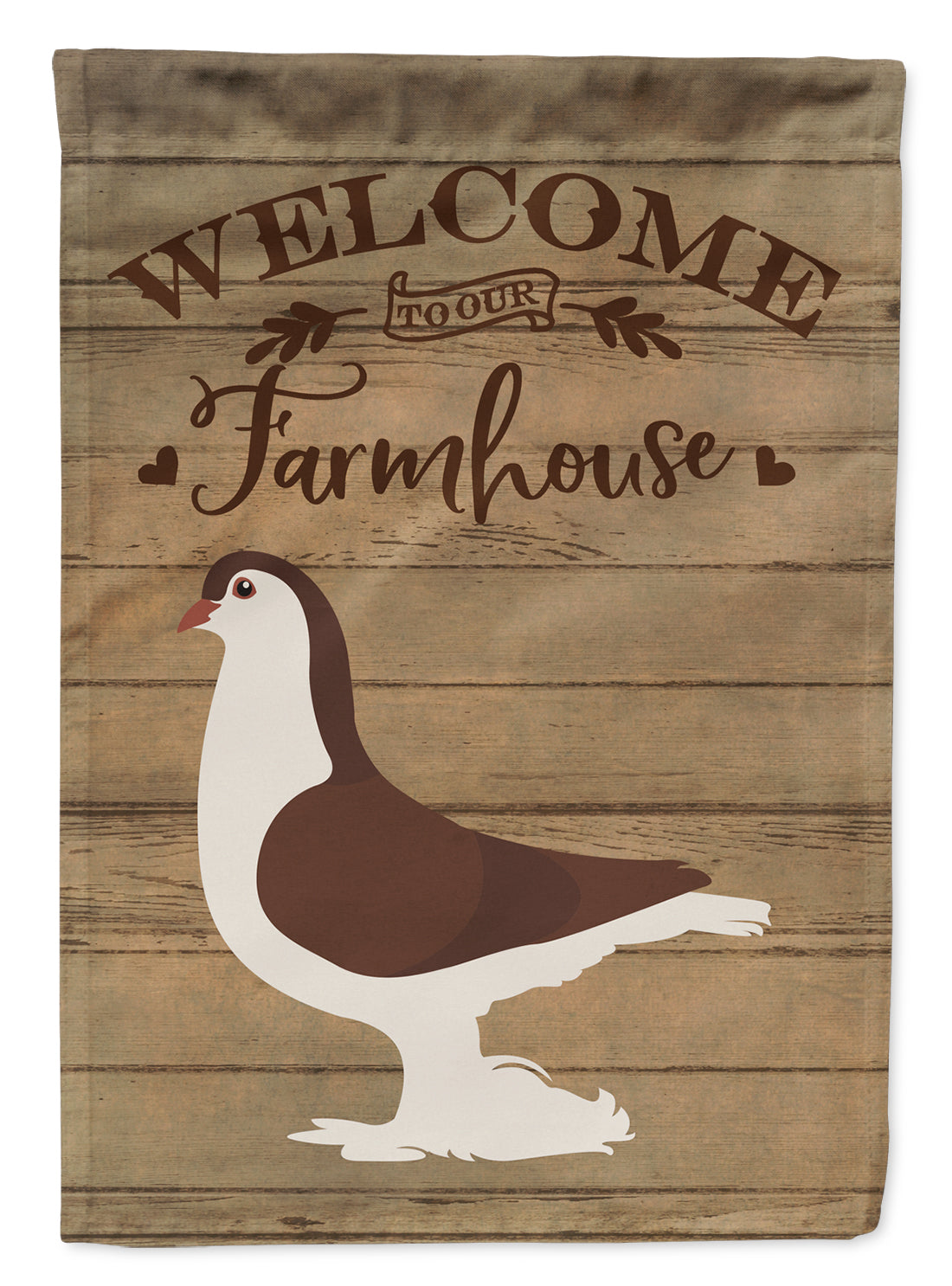 Large Pigeon Welcome House Flag 28x40 Porch Sleeve Pole Decorative Outside Yard Banner Artwork Wall Hanging, Polyester