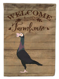 English Carrier Pigeon Welcome House Flag 28x40 Porch Sleeve Pole Decorative Outside Yard Banner Artwork Wall Hanging, Polyester