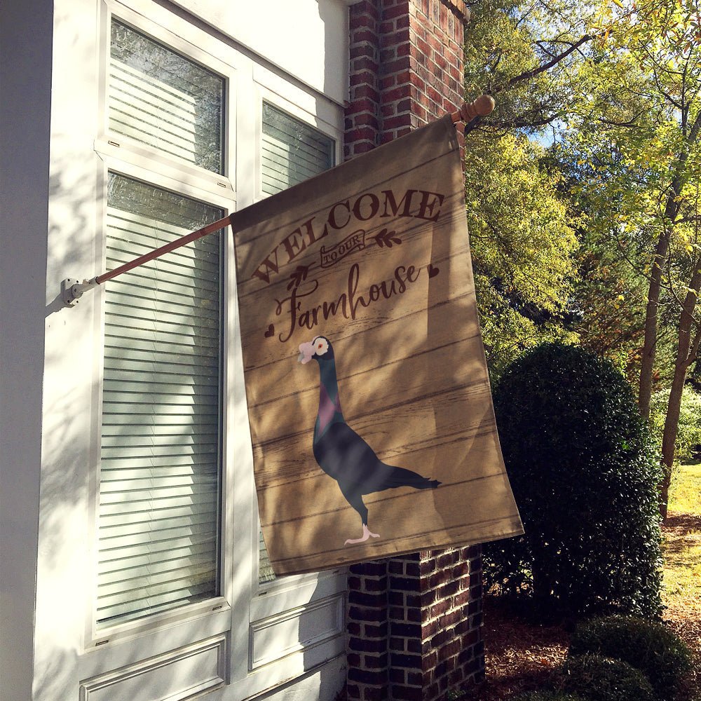 English Carrier Pigeon Welcome House Flag 28x40 Porch Sleeve Pole Decorative Outside Yard Banner Artwork Wall Hanging, Polyester