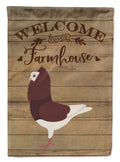 Capuchin Red Pigeon Welcome House Flag 28x40 Porch Sleeve Pole Decorative Outside Yard Banner Artwork Wall Hanging, Polyester