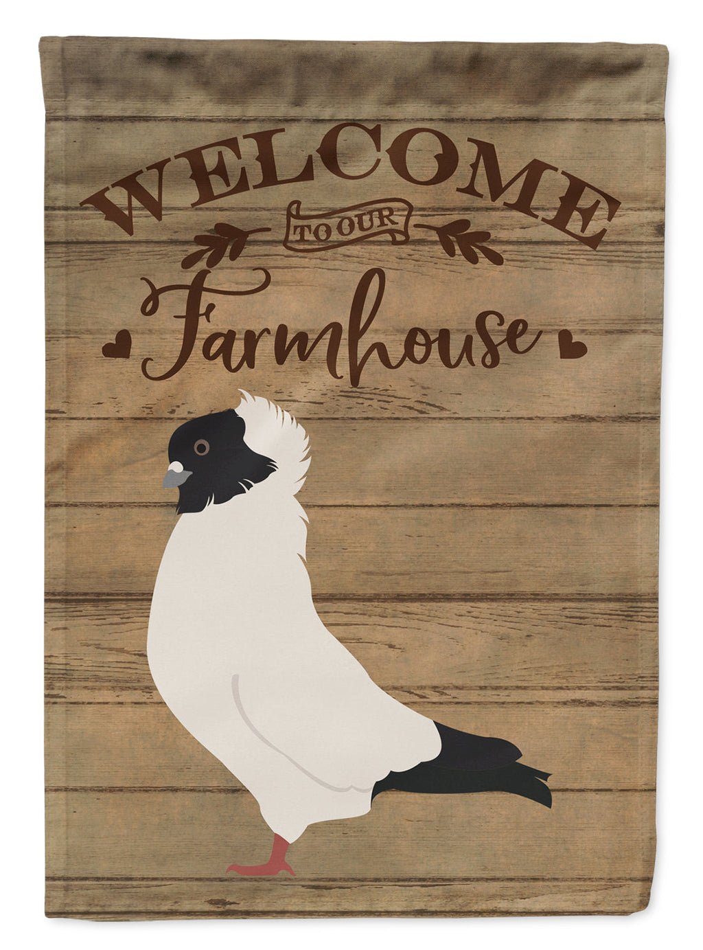 Nun Pigeon Welcome House Flag 28x40 Porch Sleeve Pole Decorative Outside Yard Banner Artwork Wall Hanging, Polyester