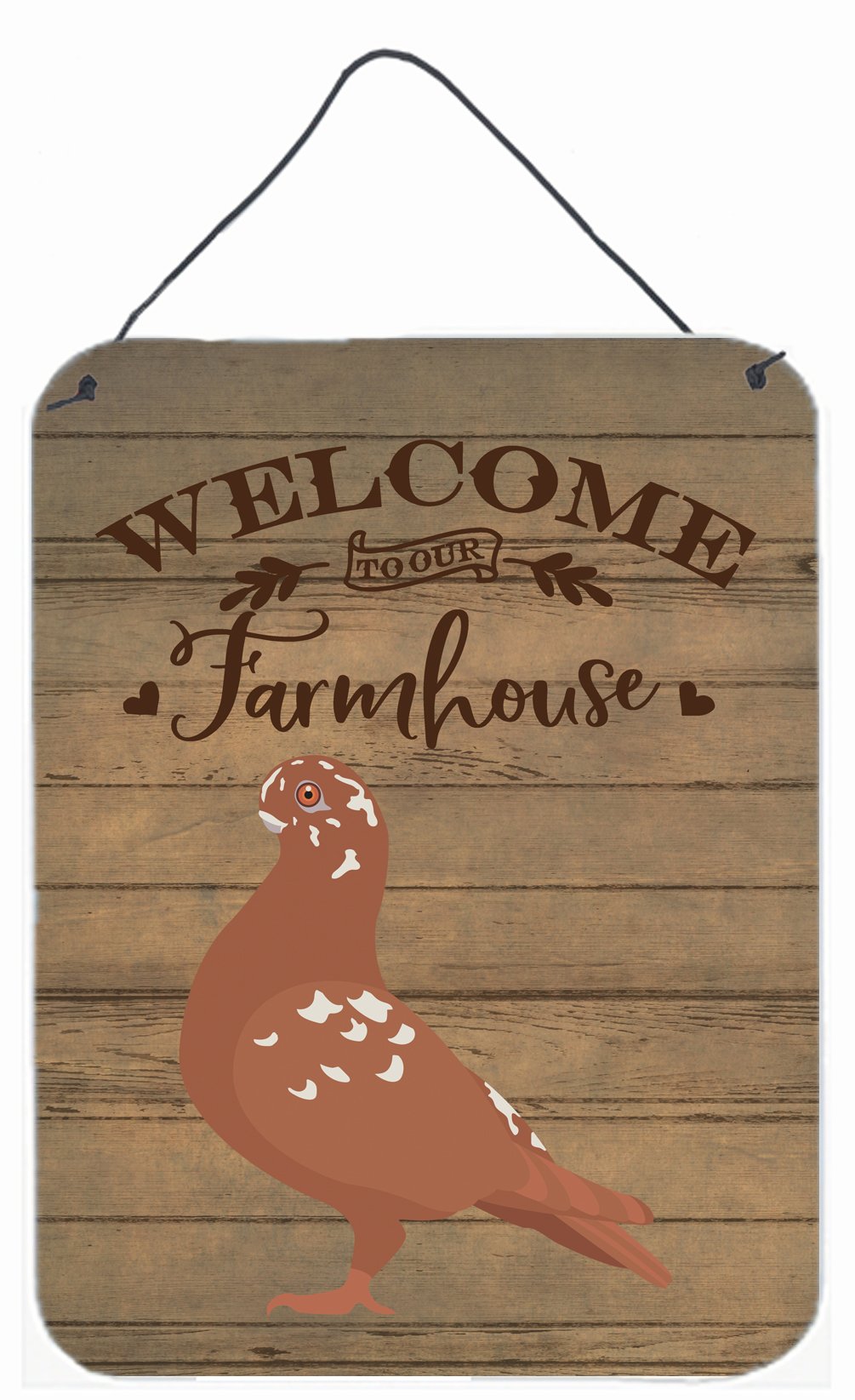 African Owl Pigeon Welcome Wall or Door Hanging Prints Aluminum Metal Sign Kitchen Wall Bar Bathroom Plaque Home Decor Front Door Plaque, 12x16, Multicolor