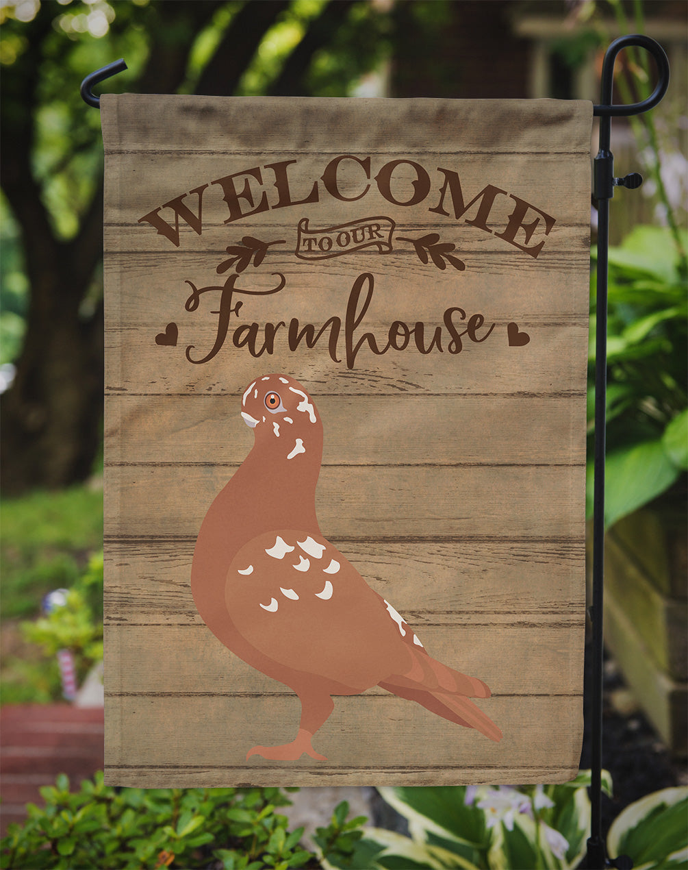 African Owl Pigeon Welcome Garden Flag Mailbox Decorative Yard Banner Outside Patio Artwork for Flower Beds, Garden Size, Multicolor