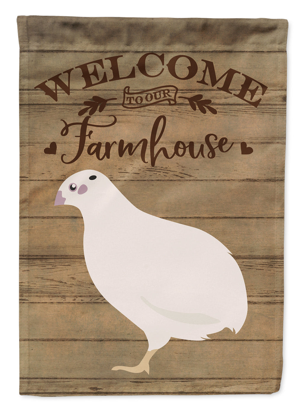 Texas Quail Welcome House Flag 28x40 Porch Sleeve Pole Decorative Outside Yard Banner Artwork Wall Hanging, Polyester