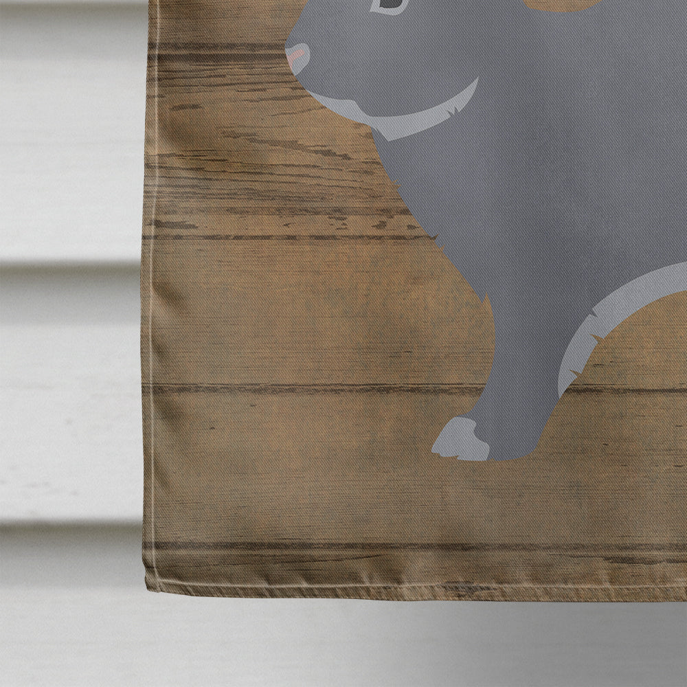 Giant Chinchilla Rabbit Welcome House Flag 28x40 Porch Sleeve Pole Decorative Outside Yard Banner Artwork Wall Hanging, Polyester