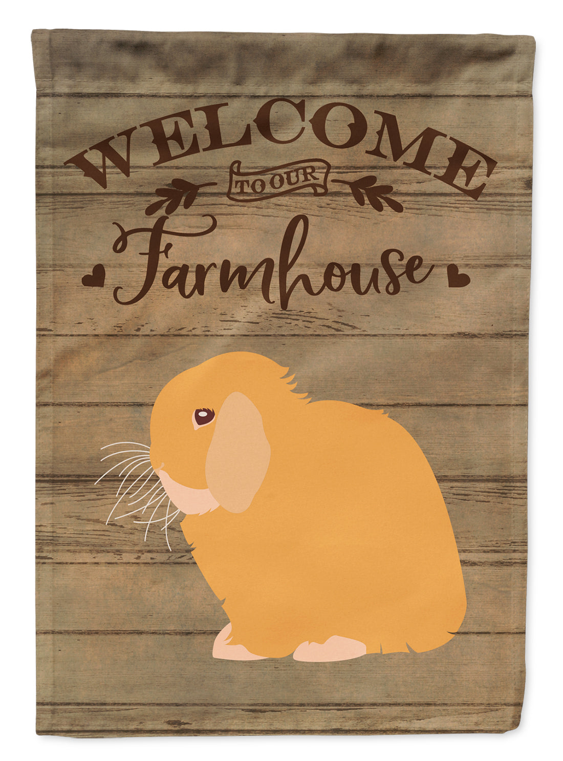 Holland Lop Rabbit Welcome House Flag 28x40 Porch Sleeve Pole Decorative Outside Yard Banner Artwork Wall Hanging, Polyester
