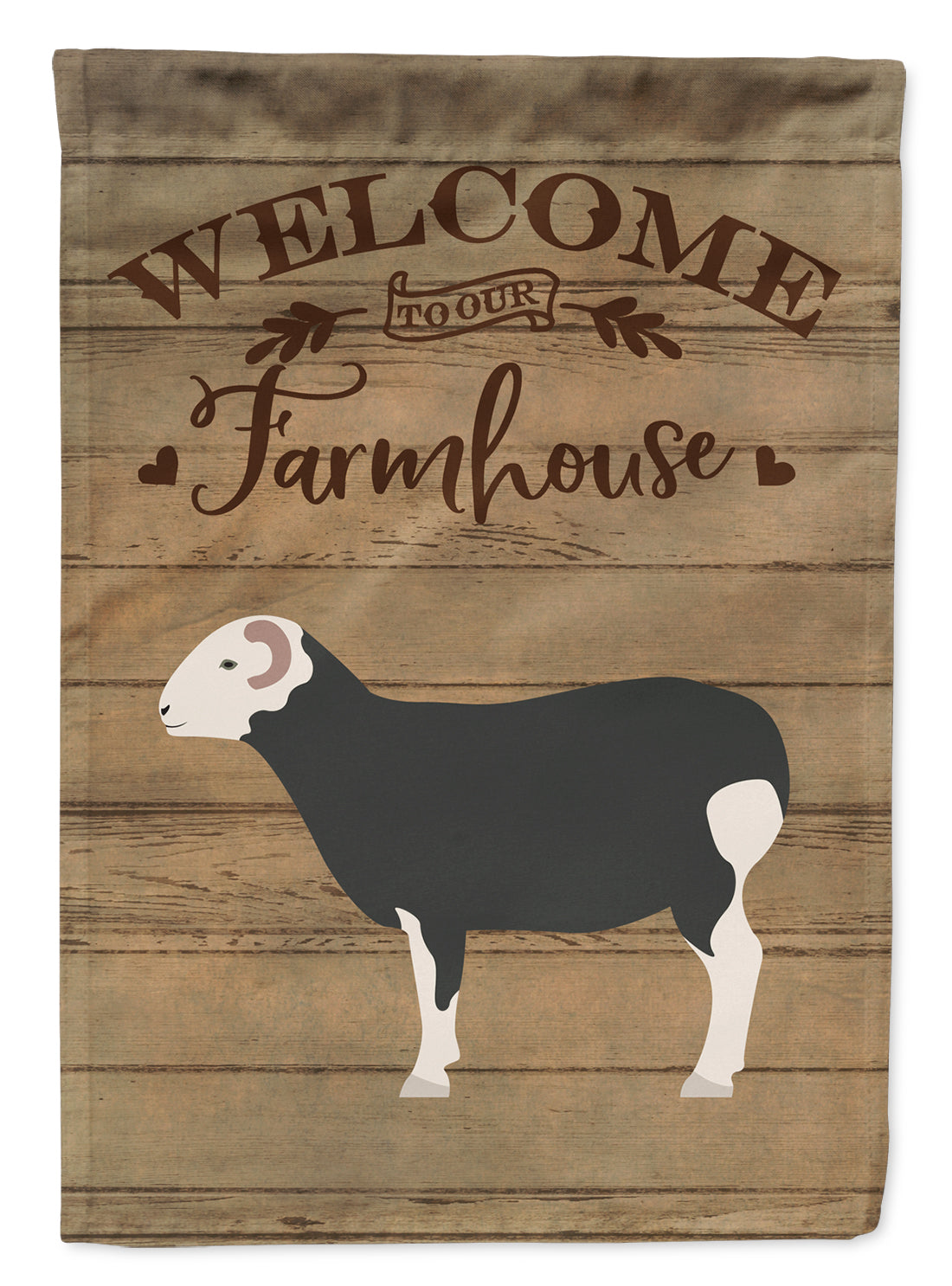 Herwick Sheep Welcome House Flag 28x40 Porch Sleeve Pole Decorative Outside Yard Banner Artwork Wall Hanging, Polyester