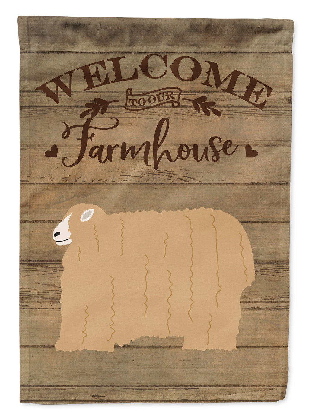 Lincoln Longwool Sheep Welcome House Flag 28x40 Porch Sleeve Pole Decorative Outside Yard Banner Artwork Wall Hanging, Polyester
