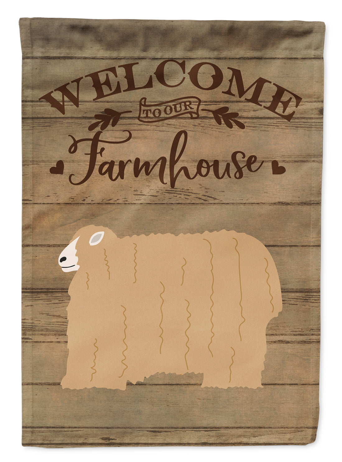 Lincoln Longwool Sheep Welcome House Flag 28x40 Porch Sleeve Pole Decorative Outside Yard Banner Artwork Wall Hanging, Polyester