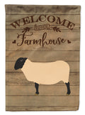 Suffolk Sheep Welcome House Flag 28x40 Porch Sleeve Pole Decorative Outside Yard Banner Artwork Wall Hanging, Polyester