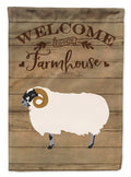 Scottish Blackface Sheep Welcome House Flag 28x40 Porch Sleeve Pole Decorative Outside Yard Banner Artwork Wall Hanging, Polyester