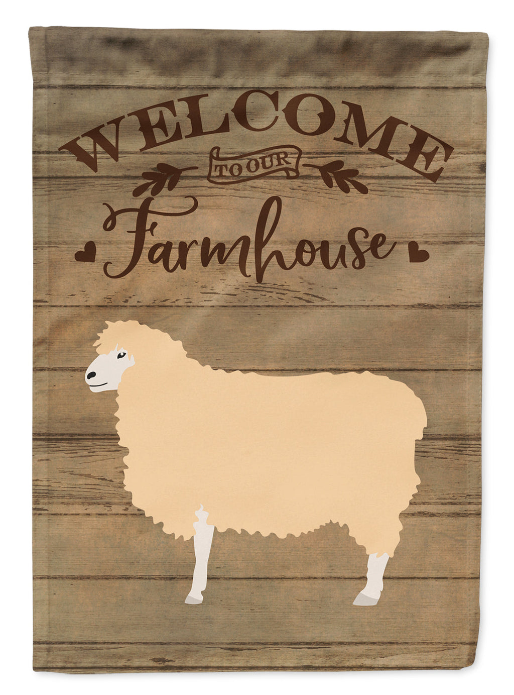 English Leicester Longwool Sheep Welcome House Flag 28x40 Porch Sleeve Pole Decorative Outside Yard Banner Artwork Wall Hanging, Polyester