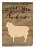 English Leicester Longwool Sheep Welcome House Flag 28x40 Porch Sleeve Pole Decorative Outside Yard Banner Artwork Wall Hanging, Polyester