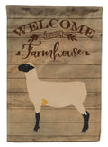 Hampshire Down Sheep Welcome House Flag 28x40 Porch Sleeve Pole Decorative Outside Yard Banner Artwork Wall Hanging, Polyester