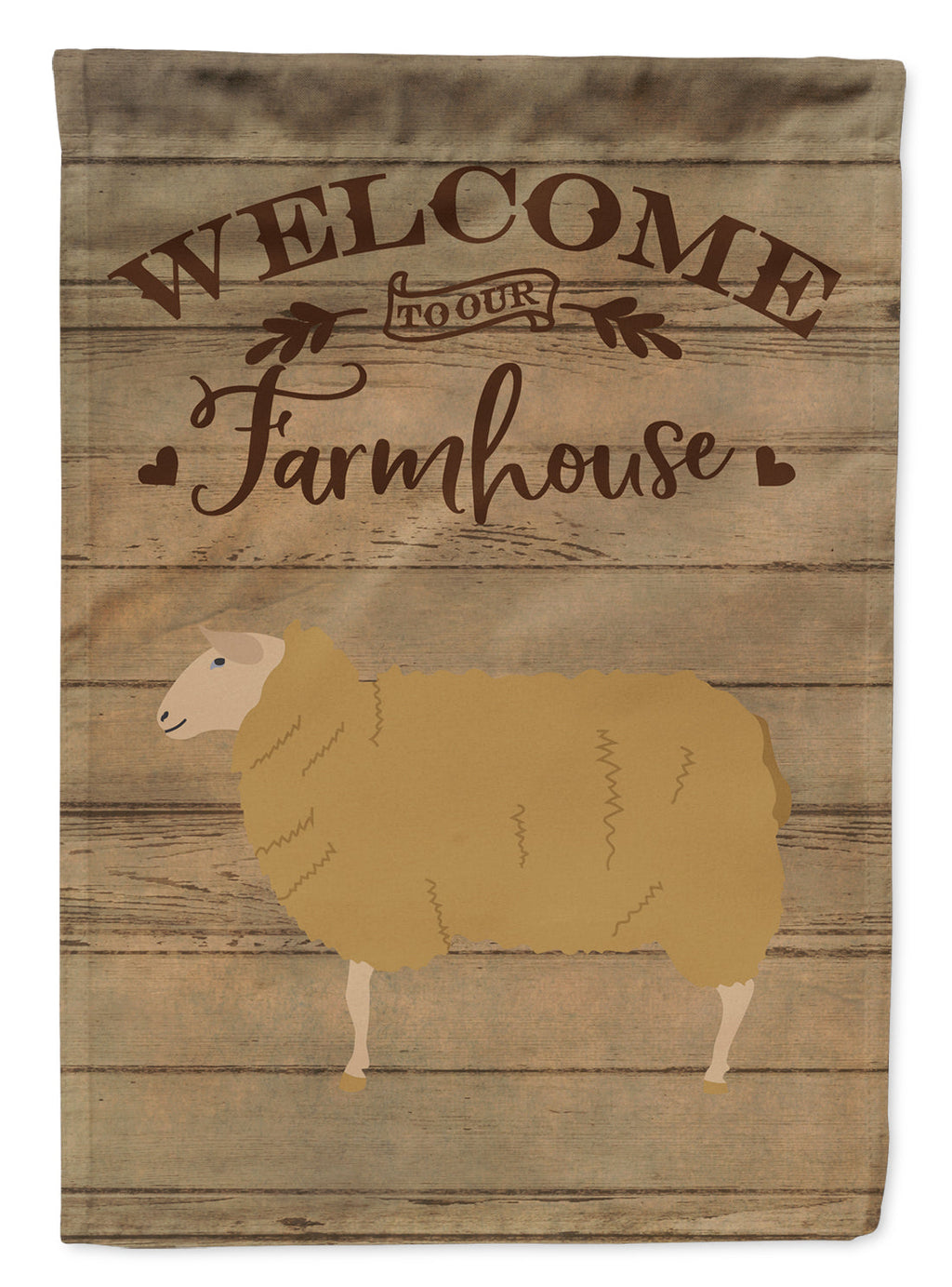 East Friesian Sheep Welcome House Flag 28x40 Porch Sleeve Pole Decorative Outside Yard Banner Artwork Wall Hanging, Polyester