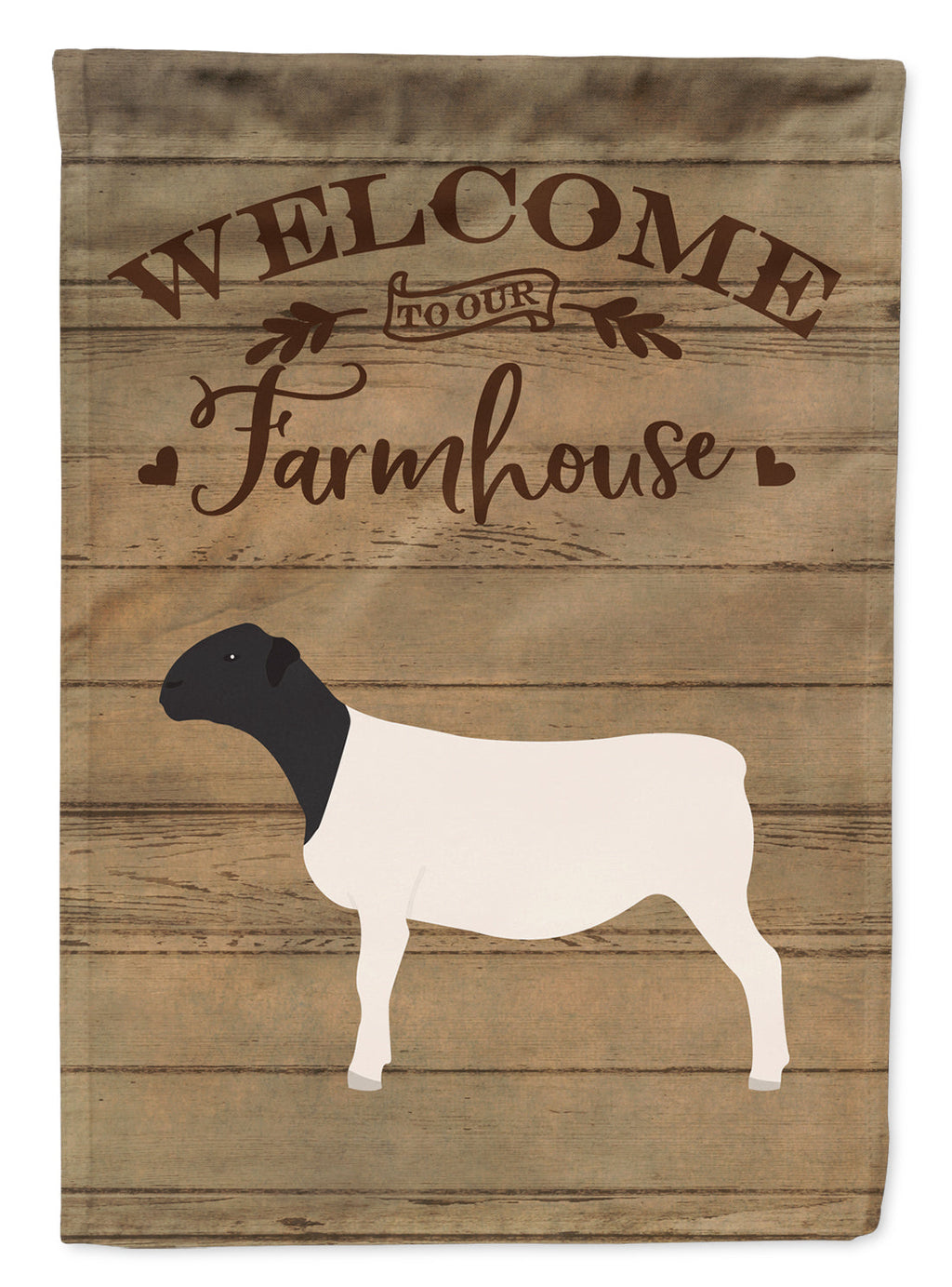 Dorper Sheep Welcome House Flag 28x40 Porch Sleeve Pole Decorative Outside Yard Banner Artwork Wall Hanging, Polyester
