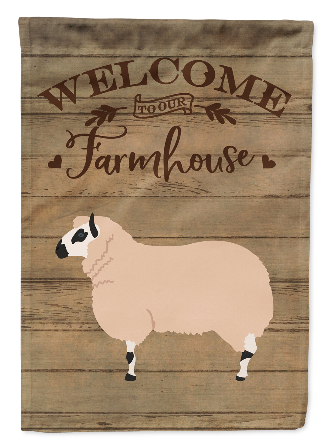 Kerry Hill Sheep Welcome House Flag 28x40 Porch Sleeve Pole Decorative Outside Yard Banner Artwork Wall Hanging, Polyester